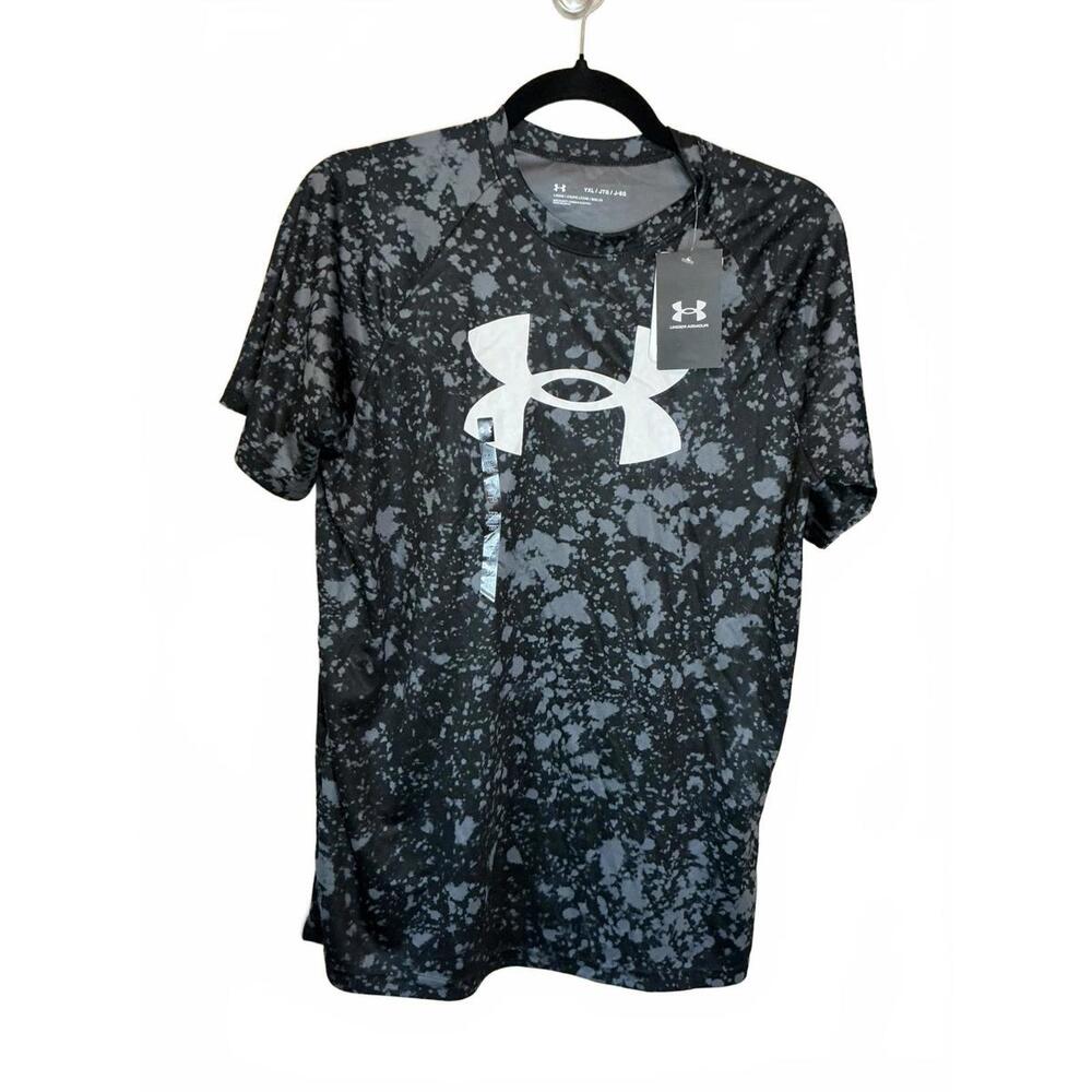 Under Armour Boys' Tech Logo Print Short Sleeve T-Shirt Size L